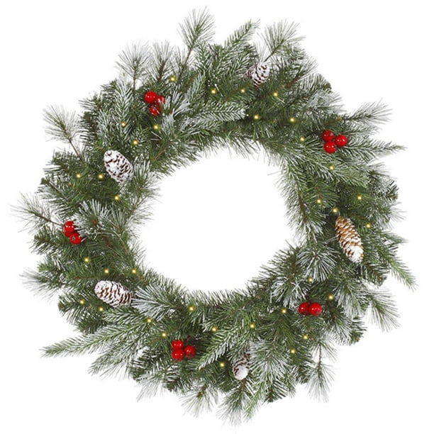 LARGE Frosted Fig Christmas Wreath